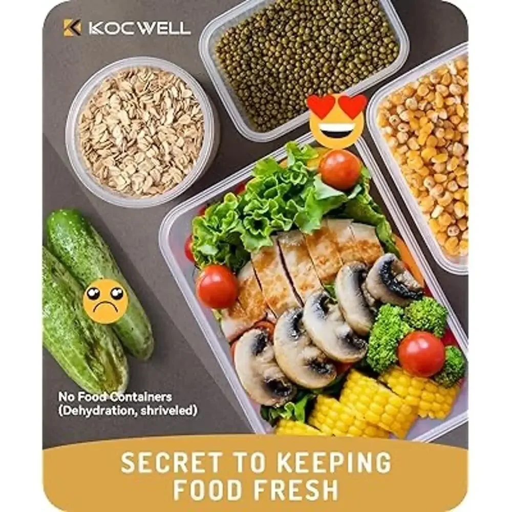 KOCWELL Food Storage Containers Set with Lids 18 PCs